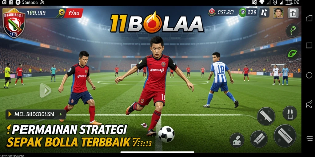 Tampilan menarik gameplay manajemen sepak bola di 11BOLA.