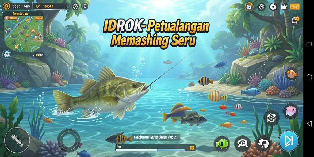 Tangkapan ikan besar di IDROK yang menampilkan gameplay memancing.