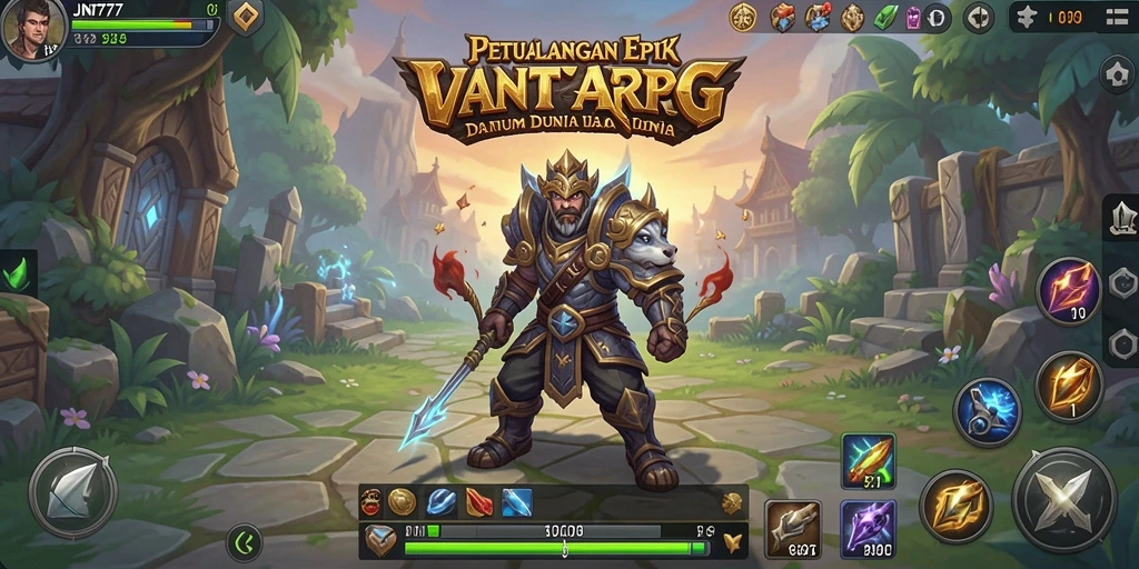 Tampilan gameplay ARPG yang seru dan mendebarkan di JNT777.