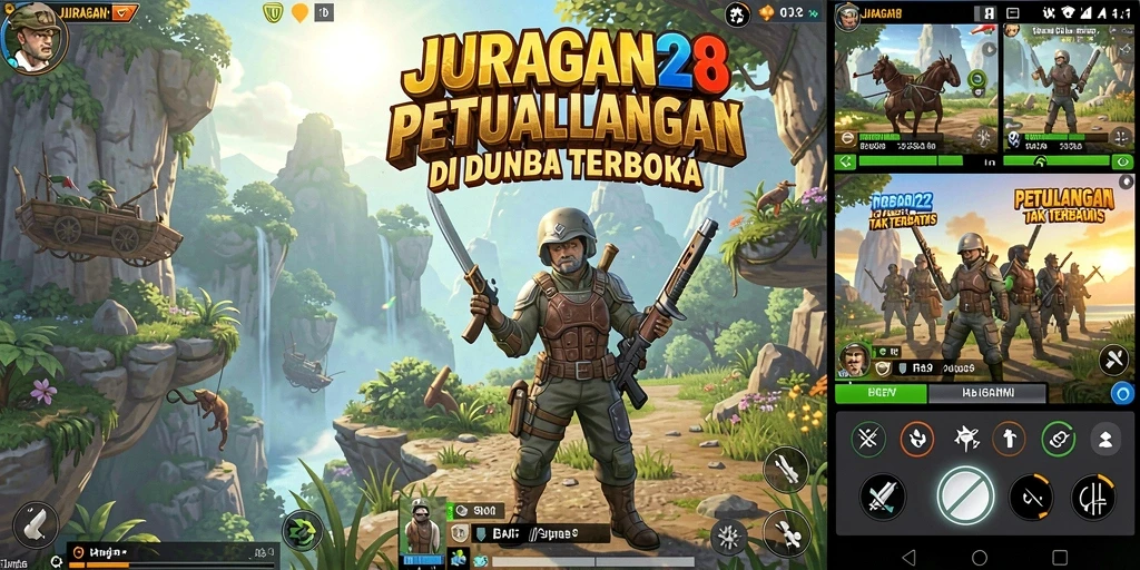 Screenshot gameplay JURAGAN28 di dunia terbuka yang luas.