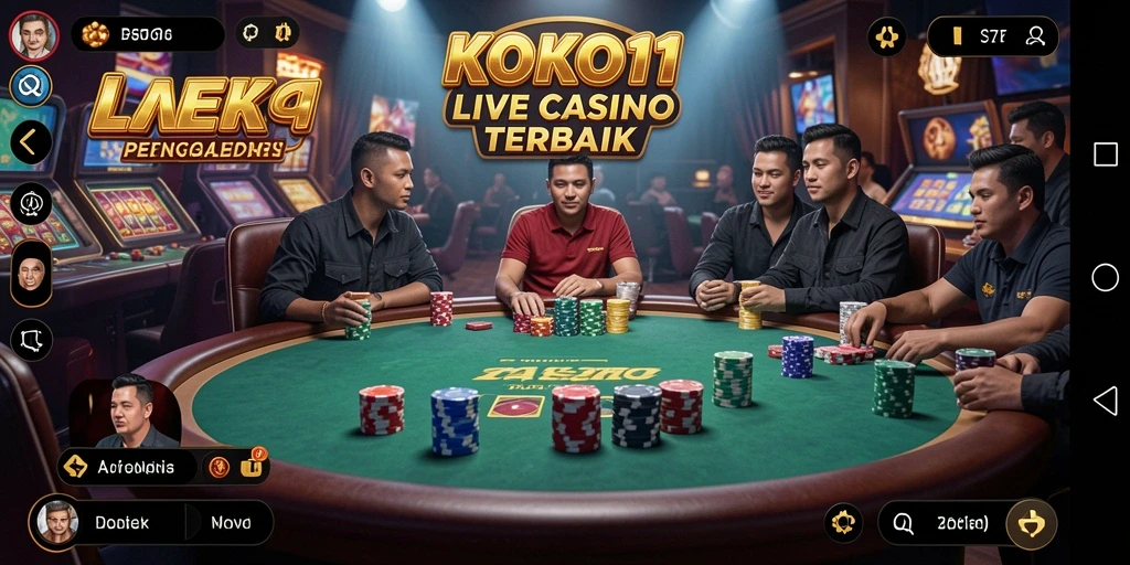 Tampilan menarik dan interaktif dari KOKO11 saat bermain Live Casino.