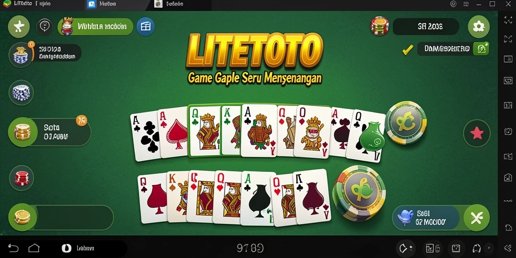 Tampilan gameplay LITETOTO yang seru dan kompetitif dalam Gaple.