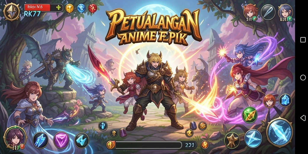 Tampilkan gameplay menarik karakter Anime di RK77.