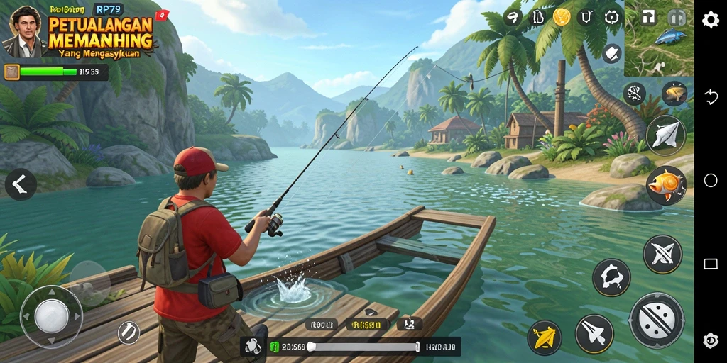 Tangkapan ikan besar dalam gameplay RP79 yang menantang.