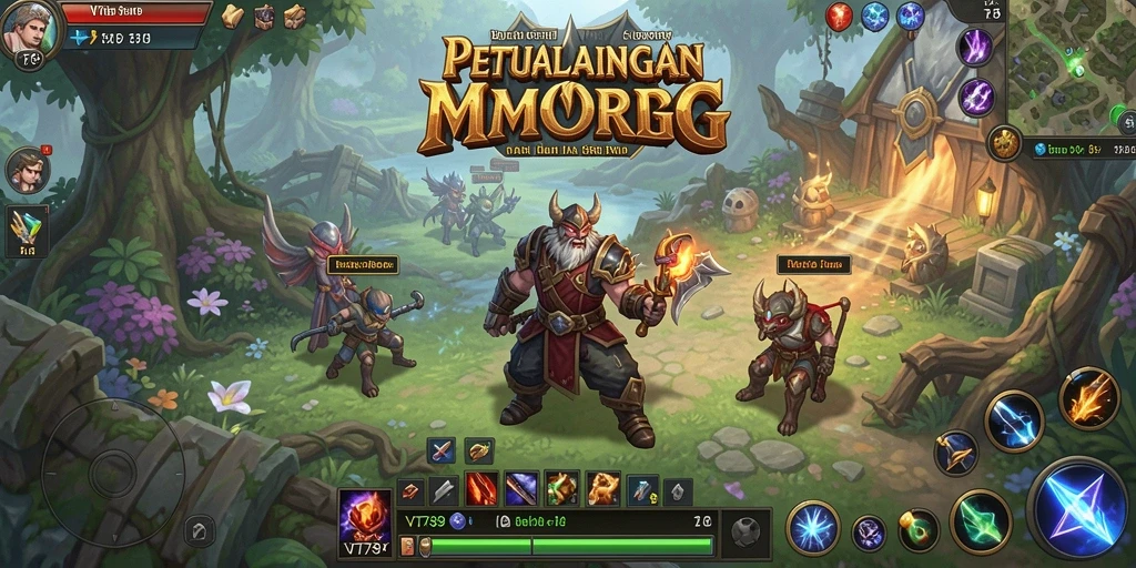 Tampilan gameplay menarik dari VT789 dalam dunia MMORPG.