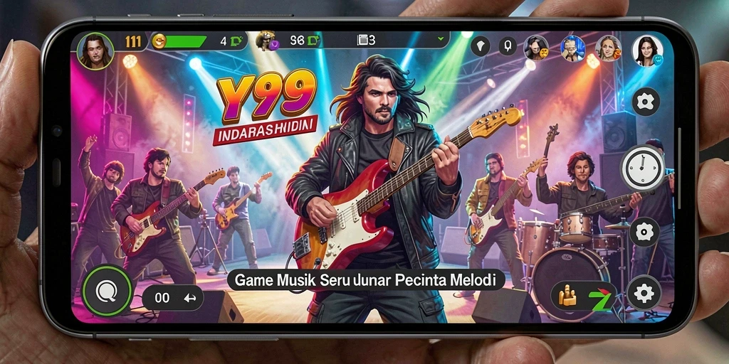 Tampilan dinamis gameplay Y89 dengan berbagai lagu menarik.